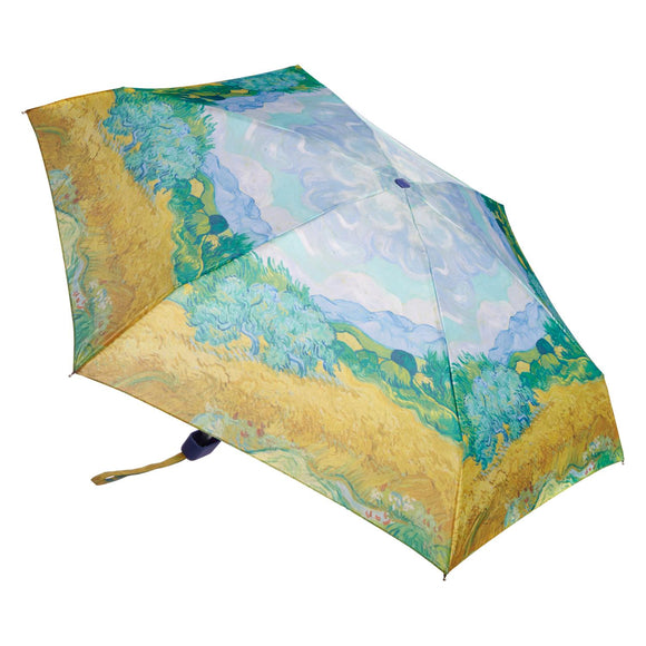 The National Gallery Tiny-2 Lightweight Compact Umbrella - Van Gough A Wheatfield with Cypresses
