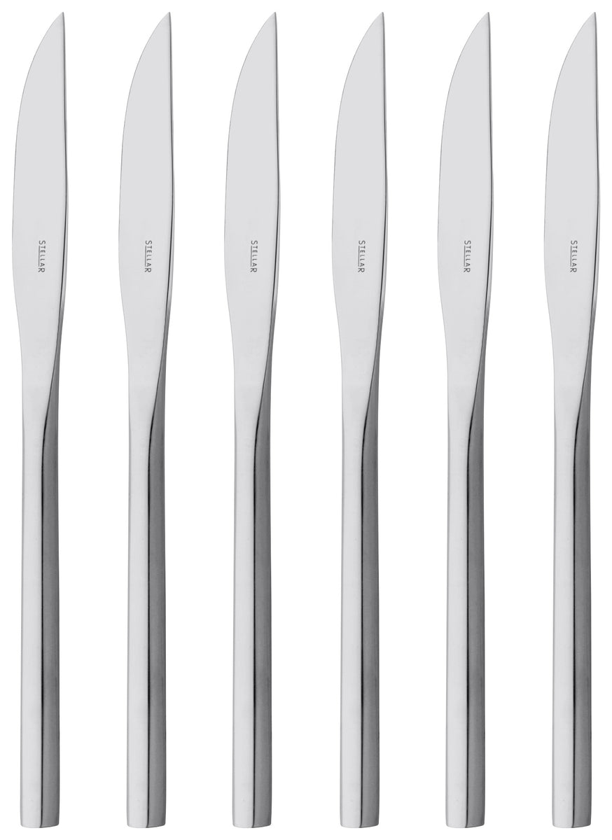 Stellar Rochester 6 Piece Stainless Steel Steak Knife Set Babylon