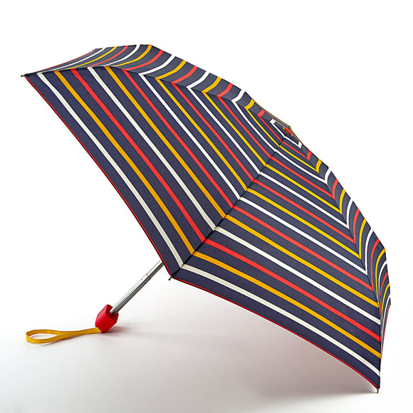 Joules Tiny-2 Lightweight Compact Umbrella - Hope Stripe Navy