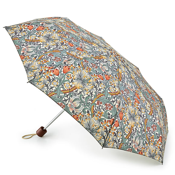 Morris & Co Minilite-2 Lightweight Compact Umbrella - Minor Golden Lily Slate/Manila