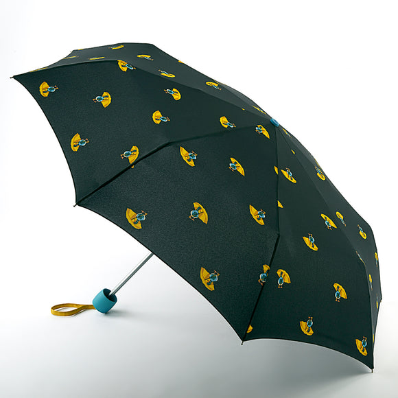 Joules Minilite-2 Lightweight Compact Umbrella - Umbrella Ducks True Navy