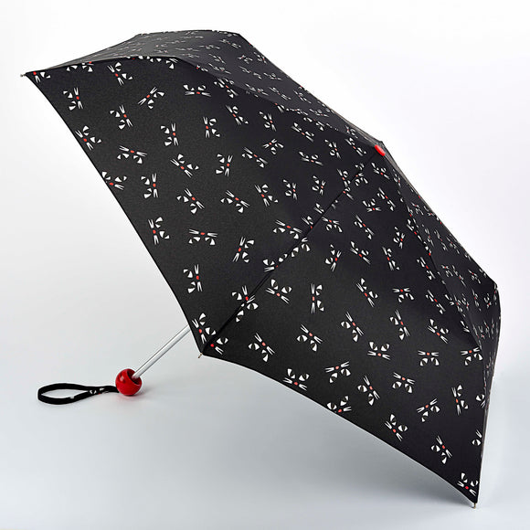 Lulu Guinness Minilite-2 Lightweight Compact Umbrella - Kooky Cat