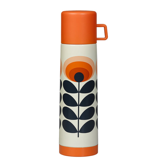 Orla Kiely 750ml Flask - 70s Oval Flower Orange