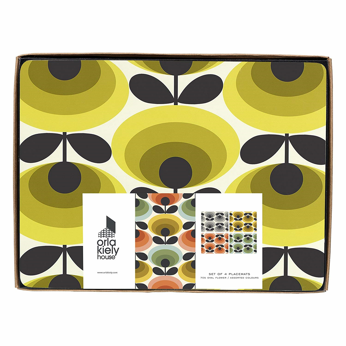 Orla Kiely Set of 4 Placemats 70s Oval Flower Babylon Emporium