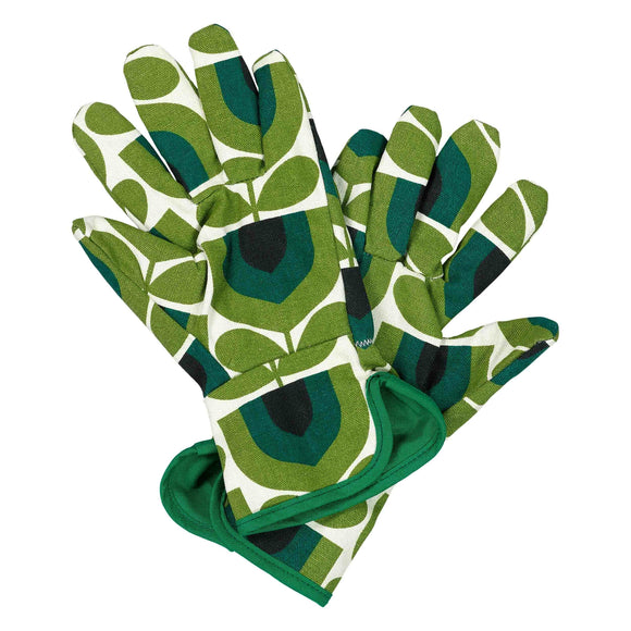 Orla Kiely Potting Gloves - Striped Tulip Pine