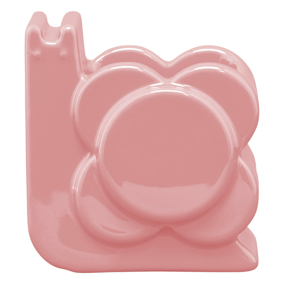 Orla Kiely Ceramic Snail Shaped Planter - Bubblegum (Pink)