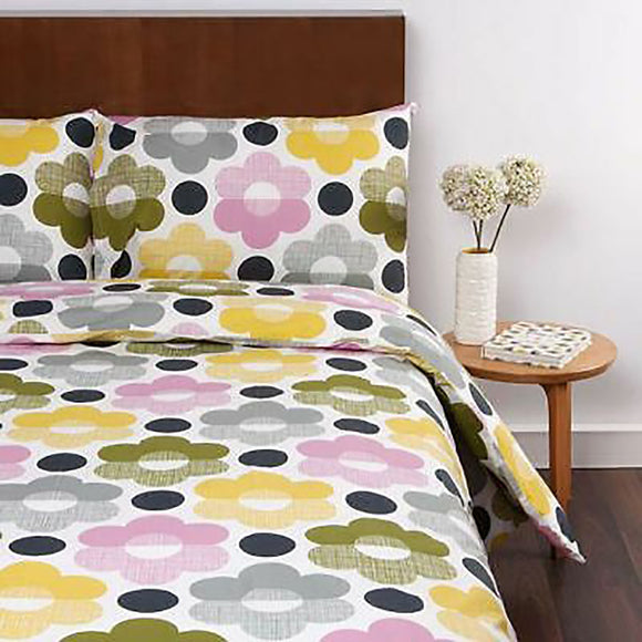 Orla Kiely Duvet Cover & Pillowcases - VARIOUS SIZES - Scribble Sunset Flower Multi