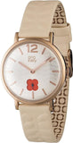 Orla Kiely Frankie Ladies Nude Leather Strap Flower Cut Out Dial Watch