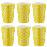 Orla Kiely Bamboo Tumblers - Linear Stem Corn (Set of 6)