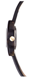 Orla Kiely Poppy Watch with Tortoiseshell Resin Case, Cream Dial and Black Leather Strap