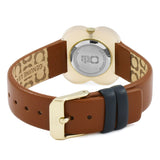 Orla Kiely Poppy Ladies Tan Leather Strap Flower Shaped Dial Watch