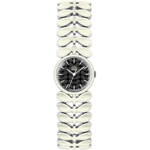 Orla Kiely Laurel White Stainless Steel Bracelet Watch