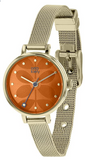 Orla Kiely Ivy Gold Plated Mesh Bracelet Watch