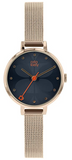 Orla Kiely Ivy Ladies Rose Gold Stainless Steel Mesh Dial Watch