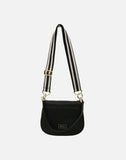 Alice Wheeler London Ladies Vegan Faux Leather Ascot Saddle Bag - Black