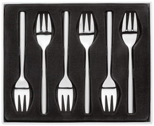 Stellar Rochester 6 Piece Stainless Steel Pastry Fork Set