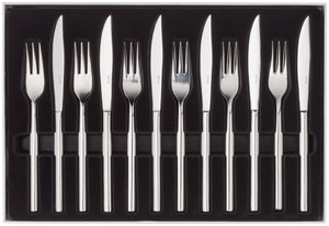 Stellar Rochester 12 Piece Stainless Steel Steak Knife & Fork Set