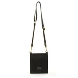 Alice Wheeler London Ladies Vegan Faux Leather Bloomsbury Cross Body Bag - Black