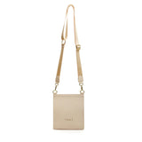 Alice Wheeler London Ladies Vegan Faux Leather Bloomsbury Cross Body Bag - Cream