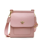 Alice Wheeler London Ladies Vegan Faux Leather Bloomsbury Cross Body Bag - Pink
