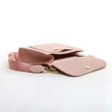 Alice Wheeler London Ladies Vegan Faux Leather Bloomsbury Cross Body Bag - Pink