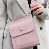 Alice Wheeler London Ladies Vegan Faux Leather Bloomsbury Cross Body Bag - Pink