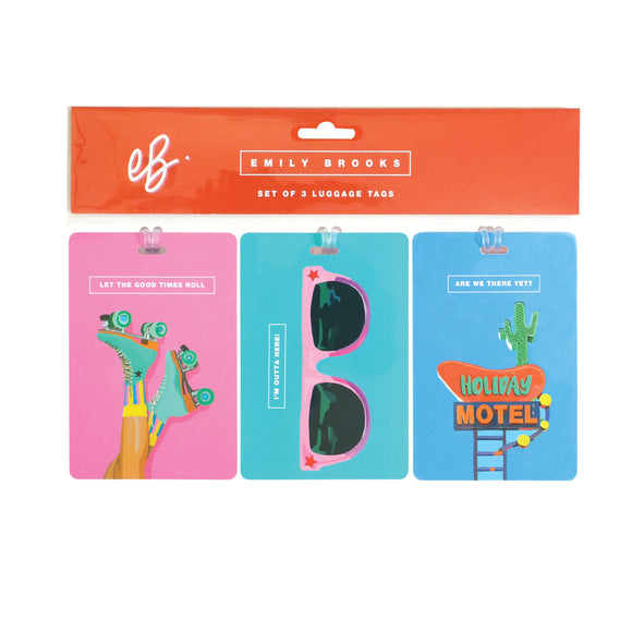 Emily Brooks Set of 3 Luggage Tags