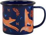 Folklore Enamel Mug - Fox (Navy)