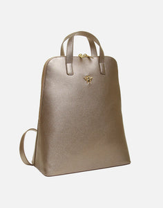 Alice Wheeler London Ladies Vegan Faux Leather Henley Backpack - Bronze