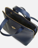 Alice Wheeler London Ladies Vegan Faux Leather Henley Backpack - Navy Blue
