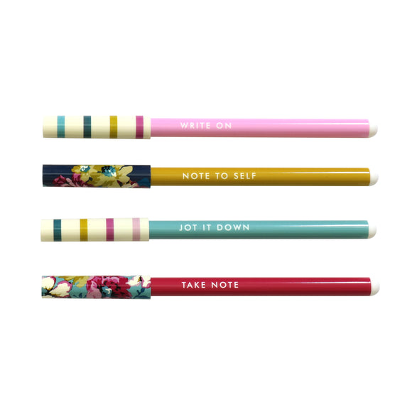 Joules - Cambridge Floral - Set of 4 Pens