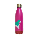 Joules Brights Pink Insulated Water Bottle Dog Print