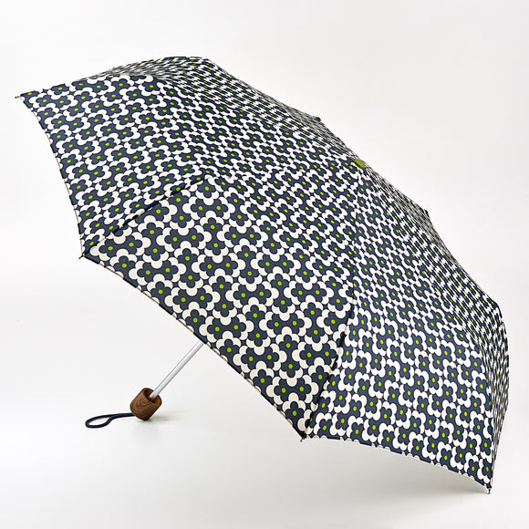 Orla Kiely Minilite-2 Lightweight Compact Umbrella - Flower Shadow Dot Ink