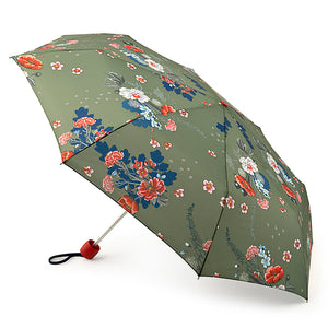 Joules Minilite-2 Lightweight Compact Umbrella - Botanical Collage Grapeleaf