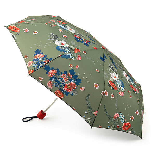 Joules Minilite-2 Lightweight Compact Umbrella - Botanical Collage Grapeleaf