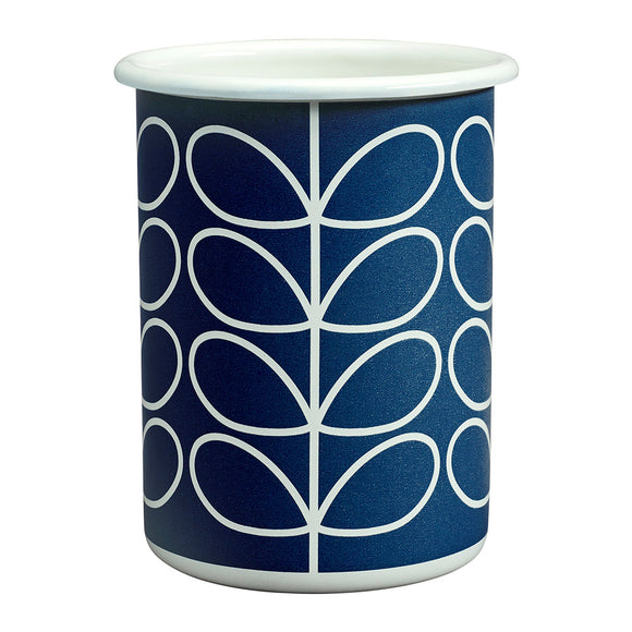 Orla Kiely Enamel Tumbler (350ml) - Linear Stem Slate