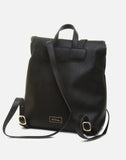 Alice Wheeler London Ladies Vegan Faux Leather Marlow Backpack - Black