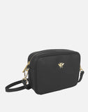 Alice Wheeler London Ladies Vegan Faux Leather Mayfair Camera Cross Body Bag - Black