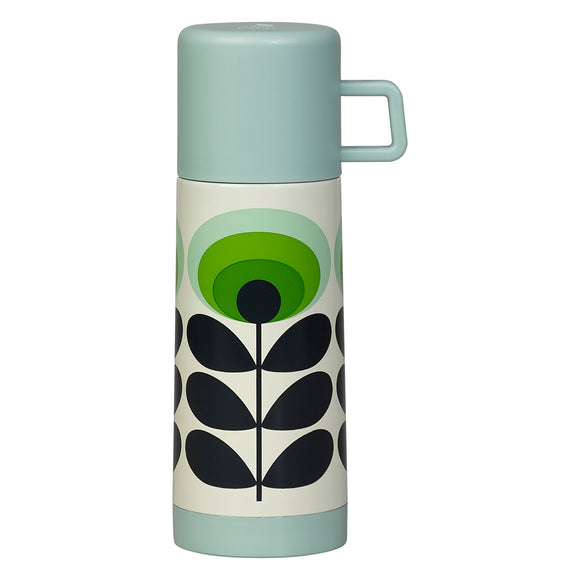 Orla Kiely 350ml Flask - 70s Oval Flower Green