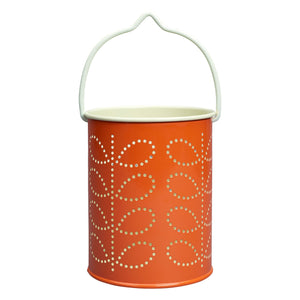 Orla Kiely Tea Light Lantern - Linear Stem Persimmon