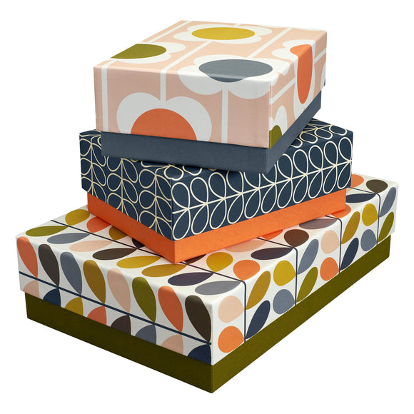 Orla Kiely Set of 3 Storage Boxes - Flowers