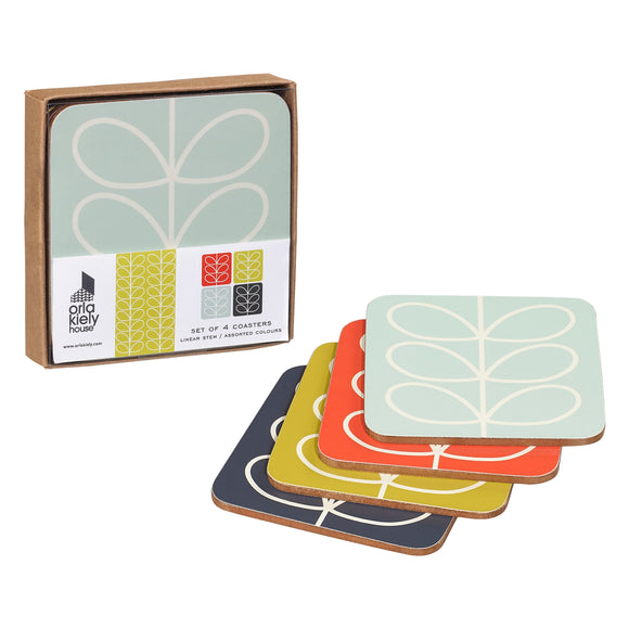 Orla Kiely Set of 4 Coasters - Linear Stem