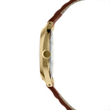 Orla Kiely Beatrice Ladies Dark Brown Leather Strap Embossed Stem Print Watch