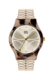 Orla Kiely Bobby Ladies Cream Plastic Strap Stem Print Watch