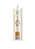 Orla Kiely Bobby Ladies Cream Plastic Strap Stem Print Watch