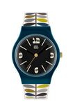 Orla Kiely Bobby Ladies Cream with Multicoloured Printed Plastic Strap Stem Print Watch