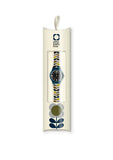 Orla Kiely Bobby Ladies Cream with Multicoloured Printed Plastic Strap Stem Print Watch