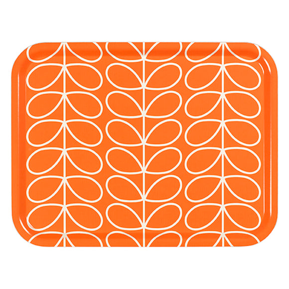 Orla Kiely Large Rectangular Tray - Linear Stem Persimmon