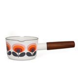 Orla Kiely Enamel Milk Pan - 70s Oval Flower
