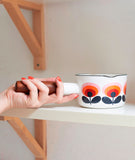 Orla Kiely Enamel Milk Pan - 70s Oval Flower